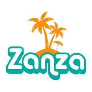 ZanzaBar Logo with Beachy Elements